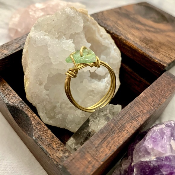 Wire Sea Glass Rings - Picture 2 of 4